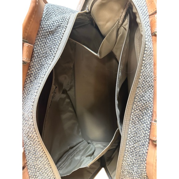 Hartmann Tweed Leather Briefcase Messenger Laptop Travel Carry On Bag - Picture 7 of 16